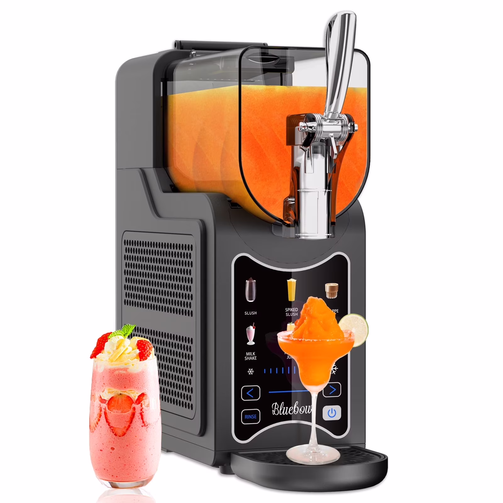 Bluebow Slushie Machine for Home, 88 oz Vessel Slush Maker with 6 Presets, No Ice Needed, Frozen Drink Maker for Smoothie, Frappe, Milkshakes and More