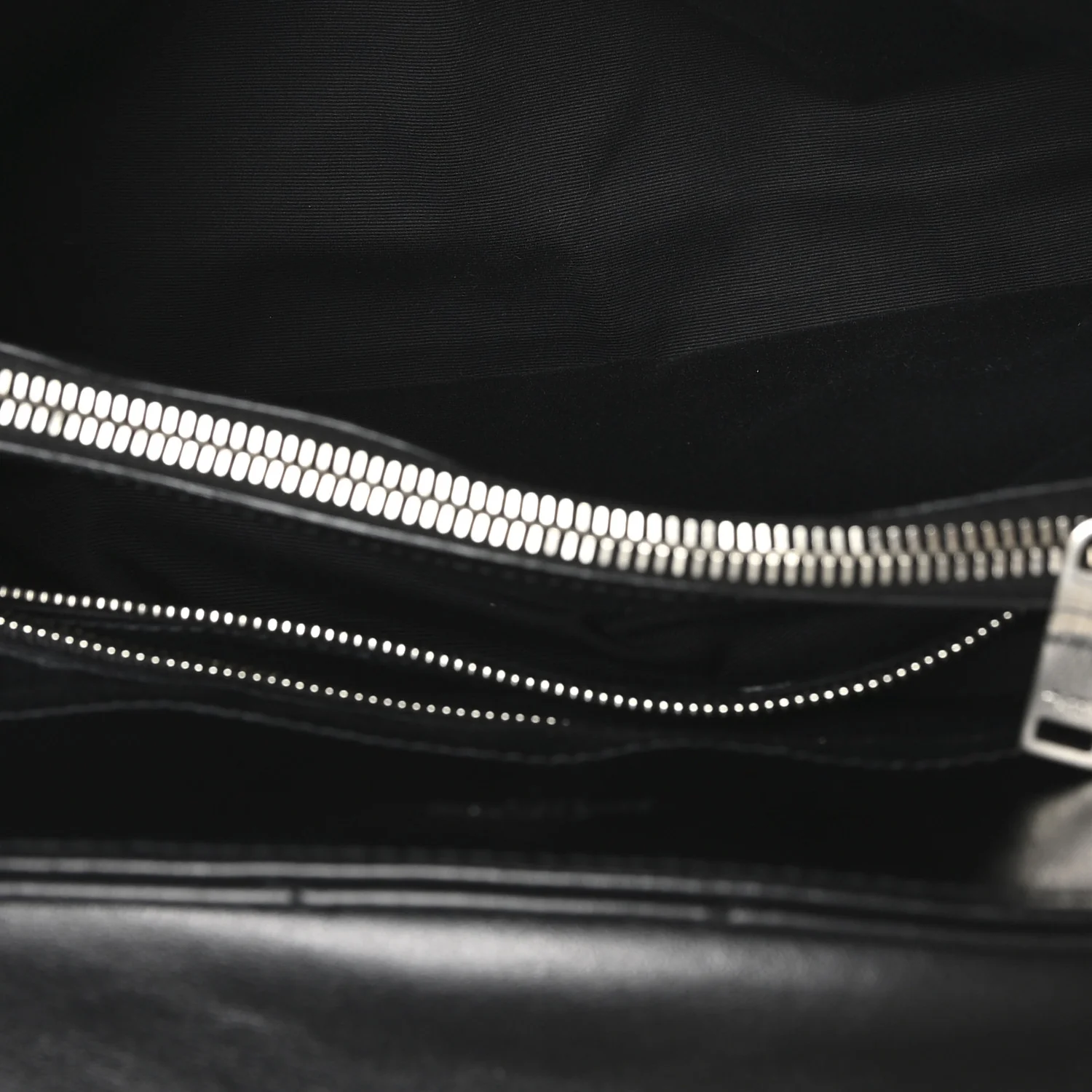 Calfskin Y Quilted Monogram Medium Loulou Chain Satchel Black