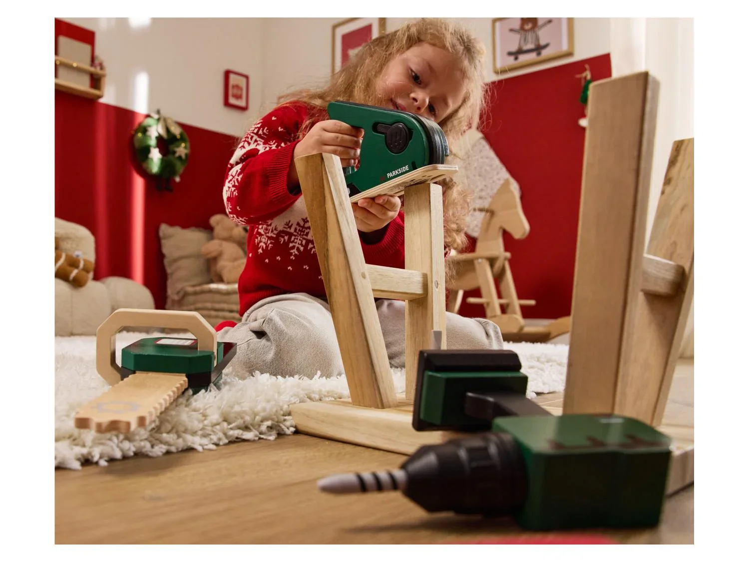 lupilu Outil en bois Parkside pour enfant