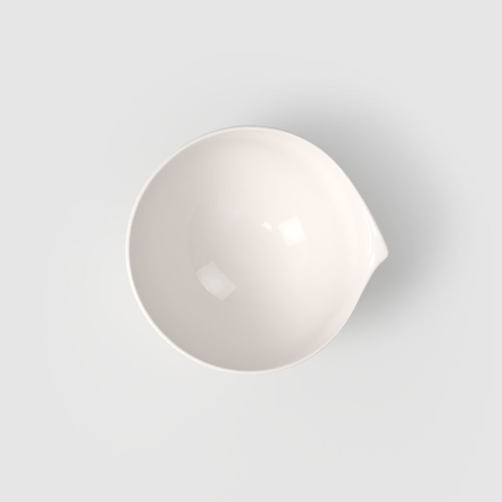 Flow Serving Bowl - White, 40.6 oz, Premium Porcelain