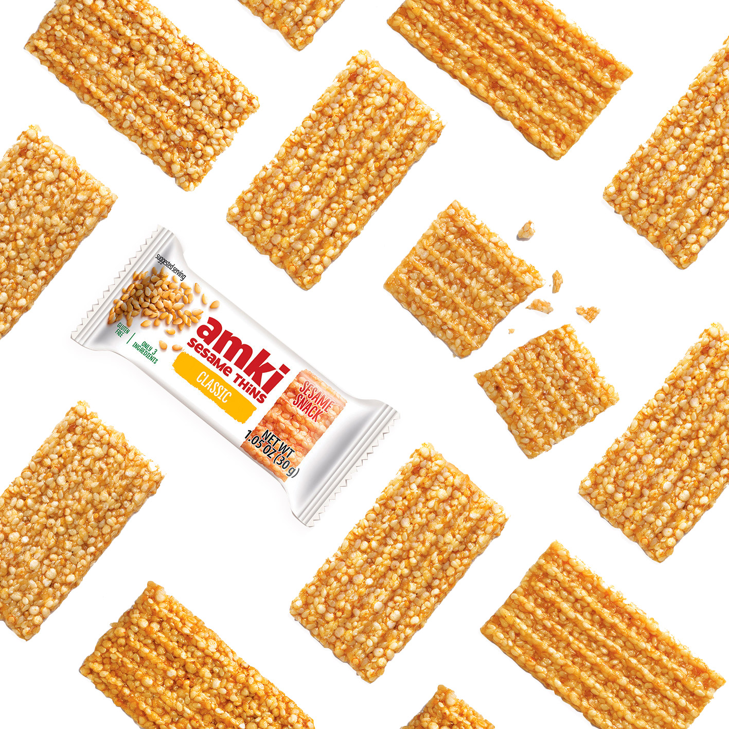 Amki Sesame Thins, 1.25 oz, 36 - Count