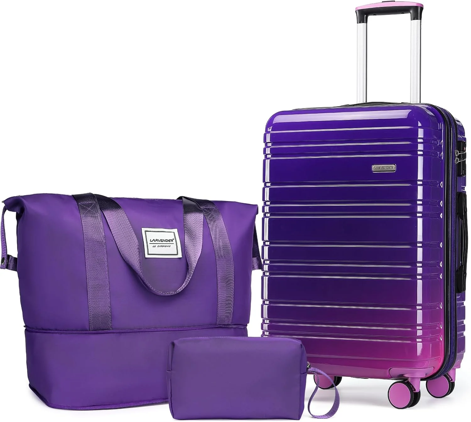 Ensemble de 6 valises, ensemble de valises rigides extensibles avec roulettes multidirectionnelles, ensemble de bagages à roulettes légers