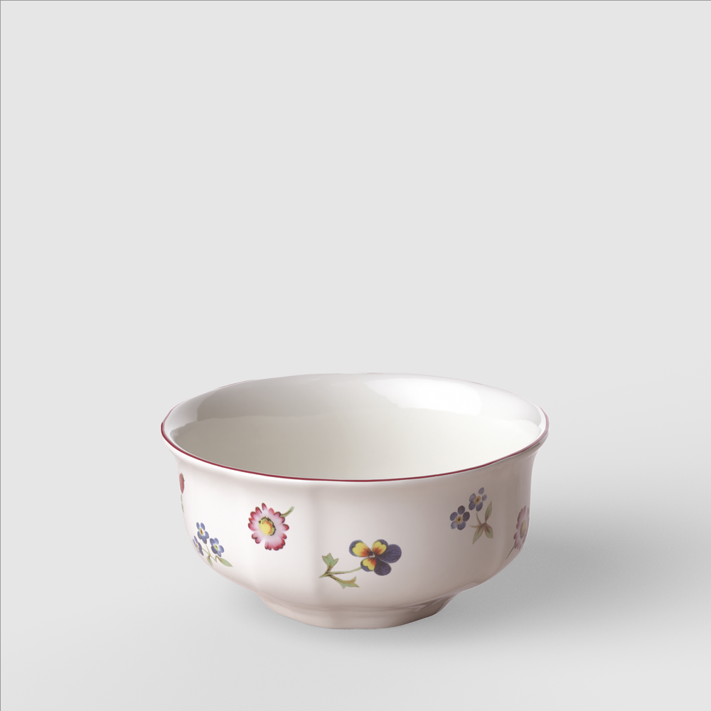Petite Fleur Appetizer/ Dessert Bowl - White, 8.2 oz, Premium Porcelain