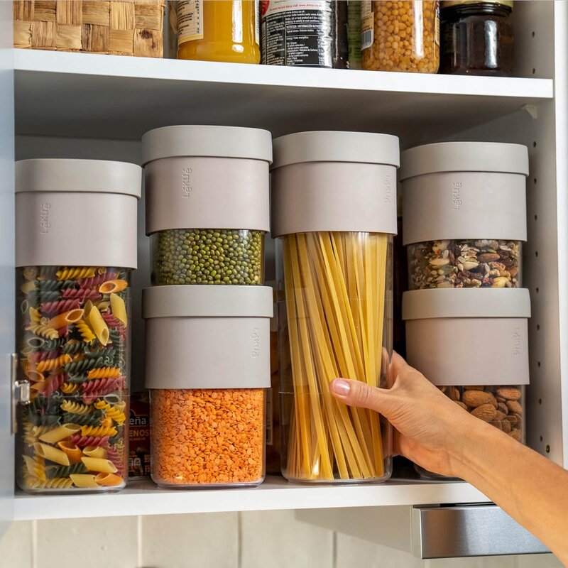 Flip Storage oppbevaringsboks L med lokk beige