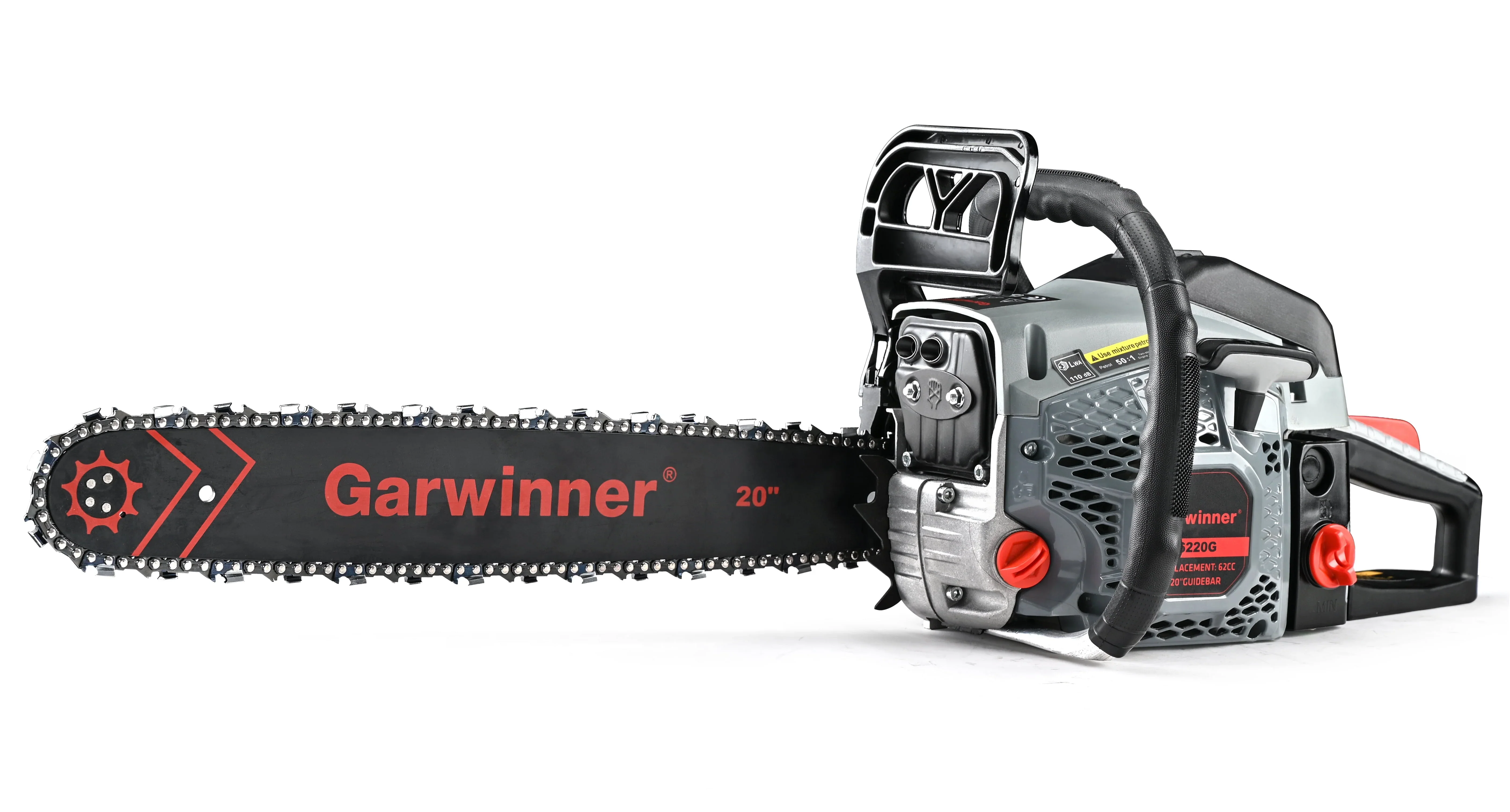 Garwinner Gas Chainsaw 20'' 2-Cycle 62CC Cordless Chainsaw 6220G for Farm, Garden and Ranch