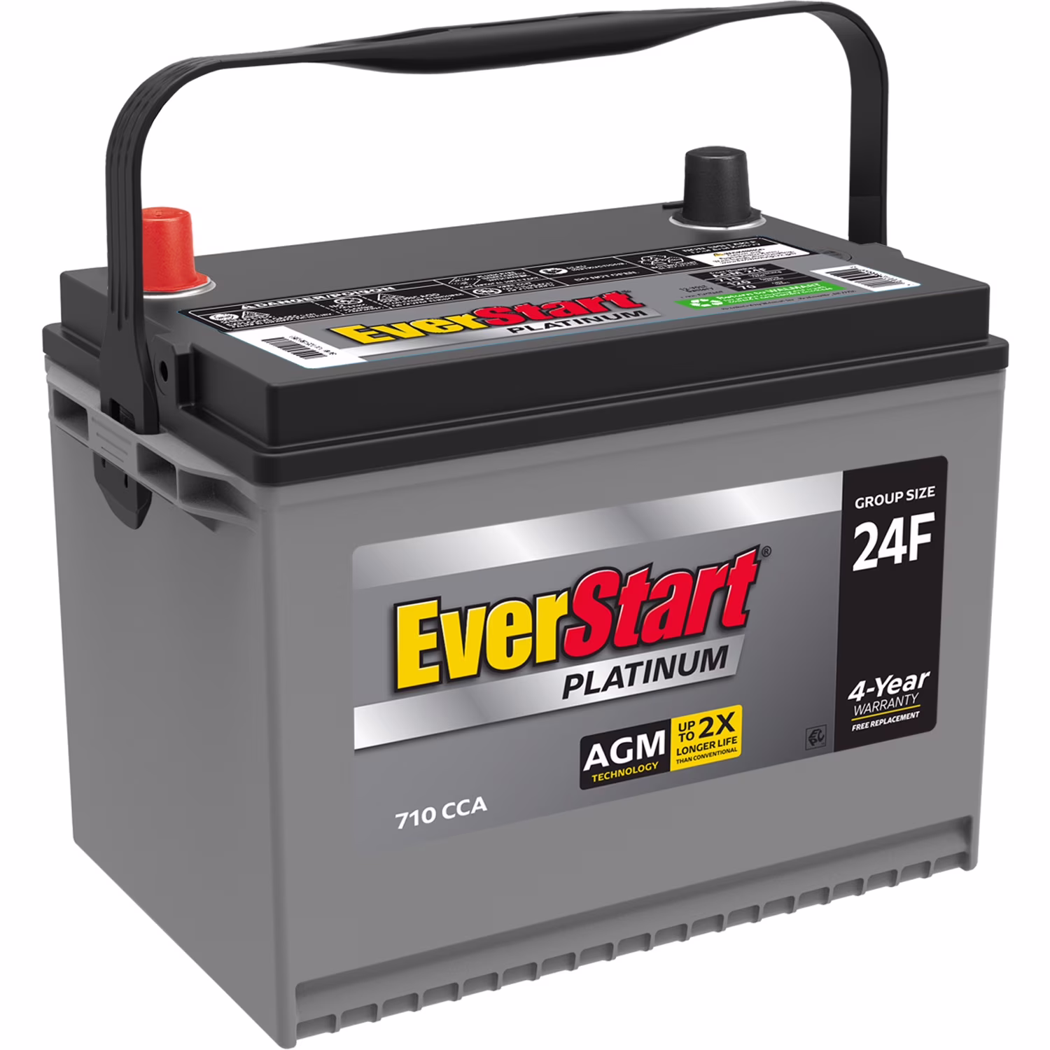 EverStart Platinum AGM Automotive Battery, Group Size 24F 12 Volt, 710 CCA