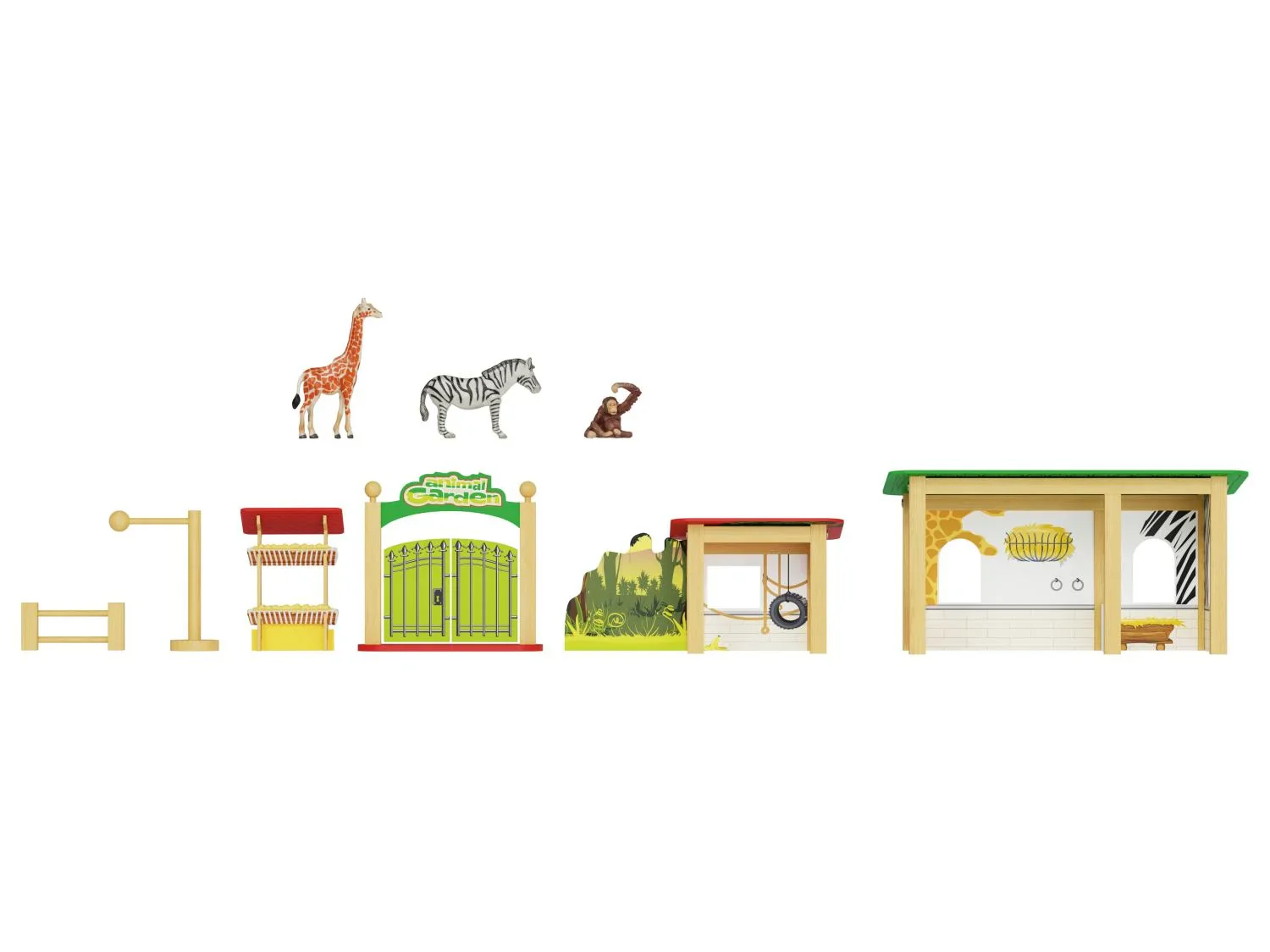 Playtive Ferme, enclos de zoo ou arbres  fes