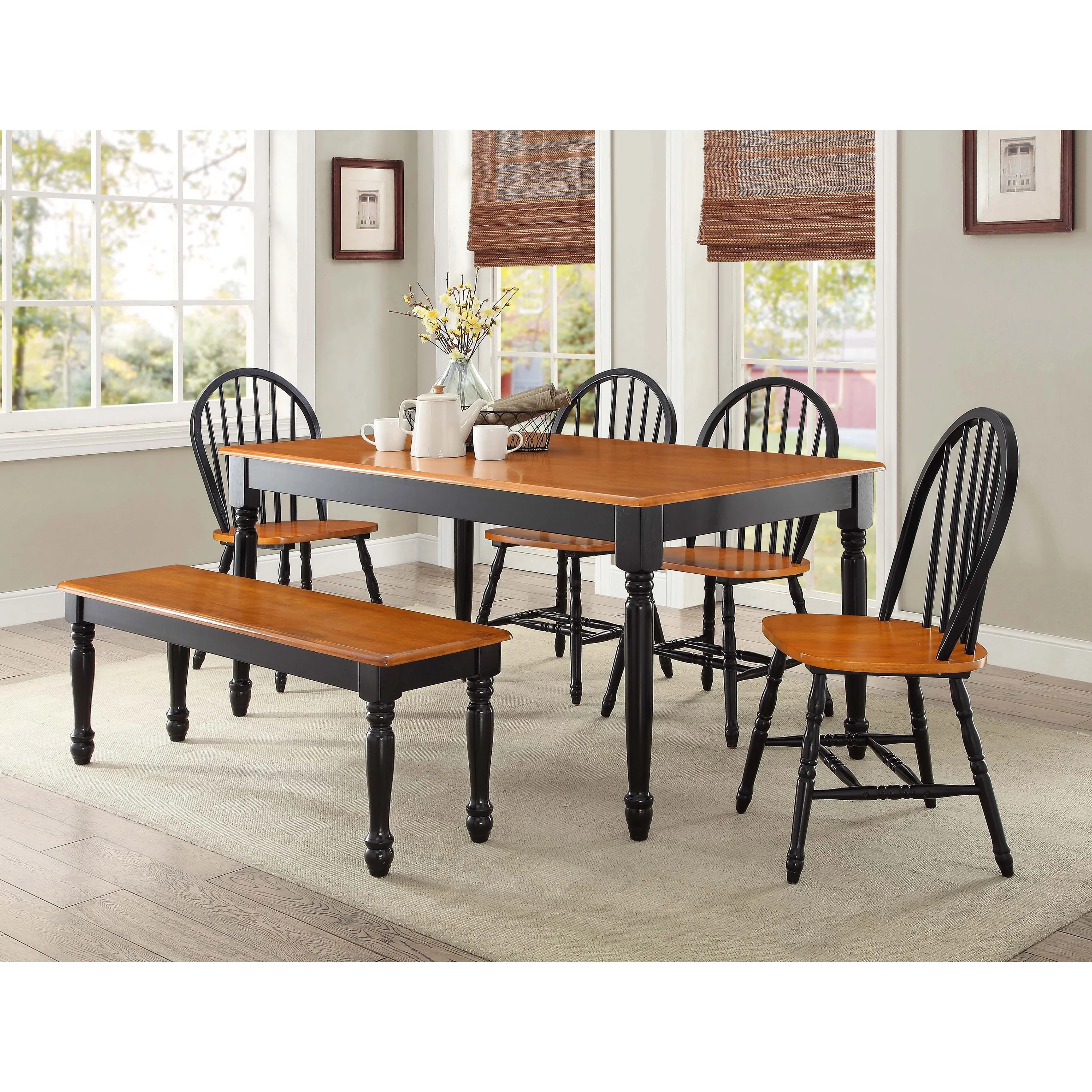 Better Homes and Gardens Autumn Lane Farmhouse Dining Table, Multiple Finishes