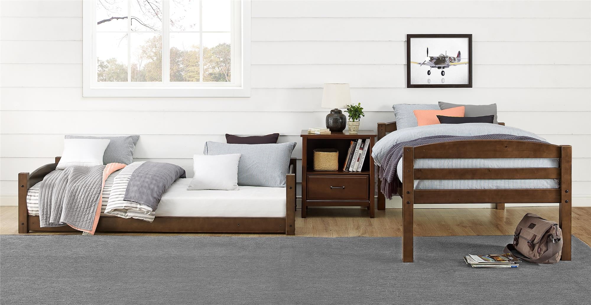 Better Homes and Gardens Tristan Twin Bunk Bed, Mocha