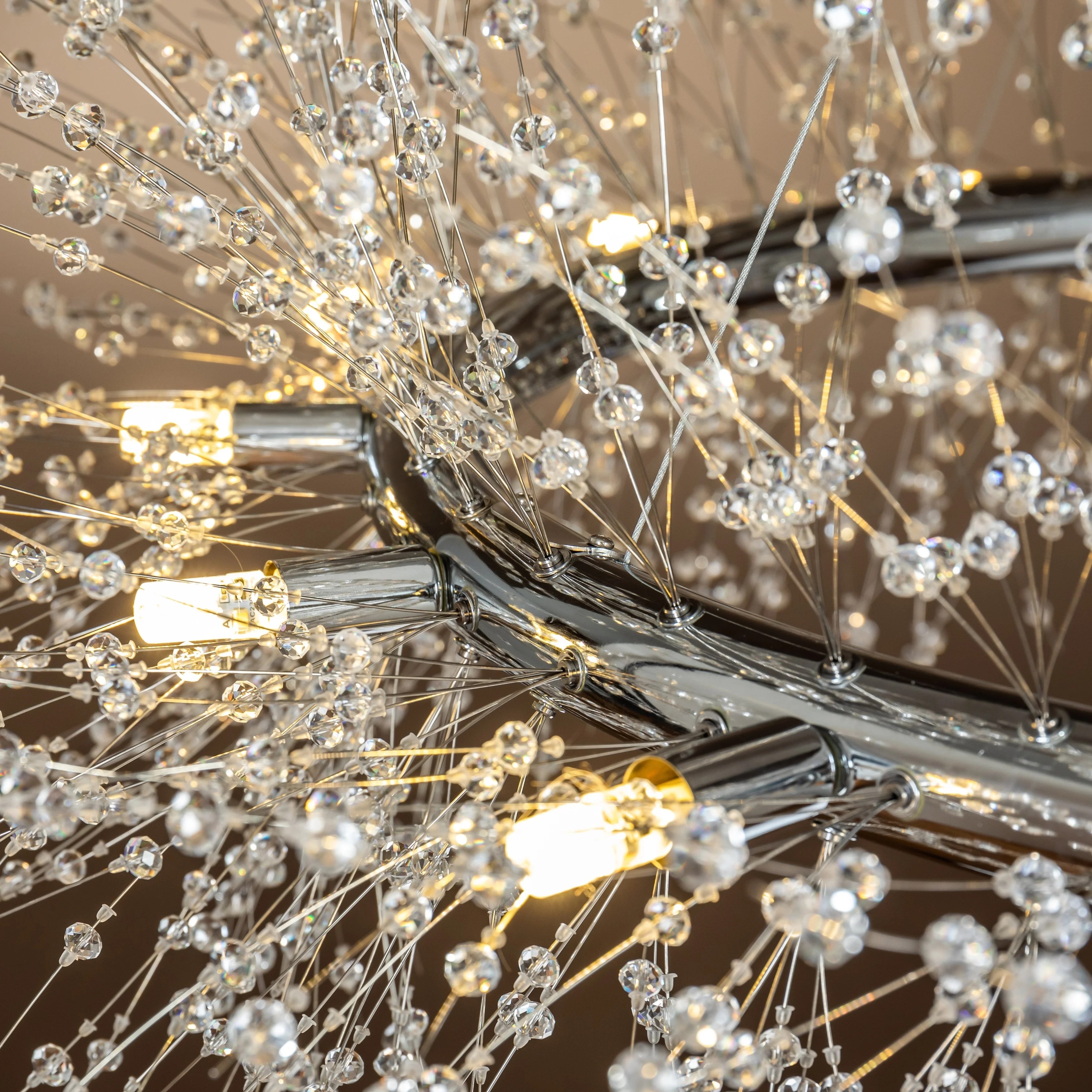 AloaDecor Modern Firework Crystal Chandelier for Dining Room and Living Room Antique Bronze 8 W 31.5" 13 to 24 Inches Bronze 25 to 36 Inches