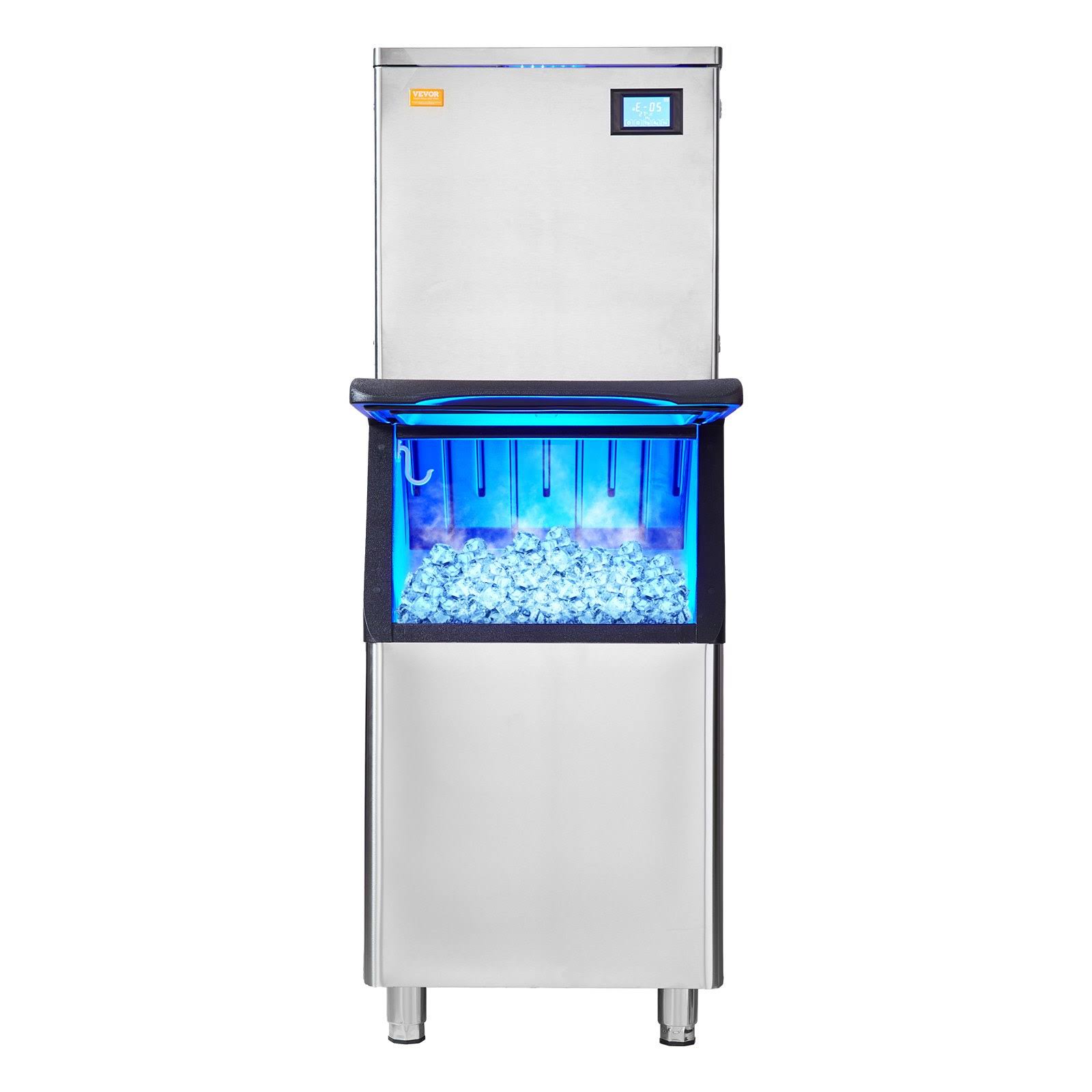 VEVOR Commercial Ice Maker, 360LBS/24H with Large Storage Bin
