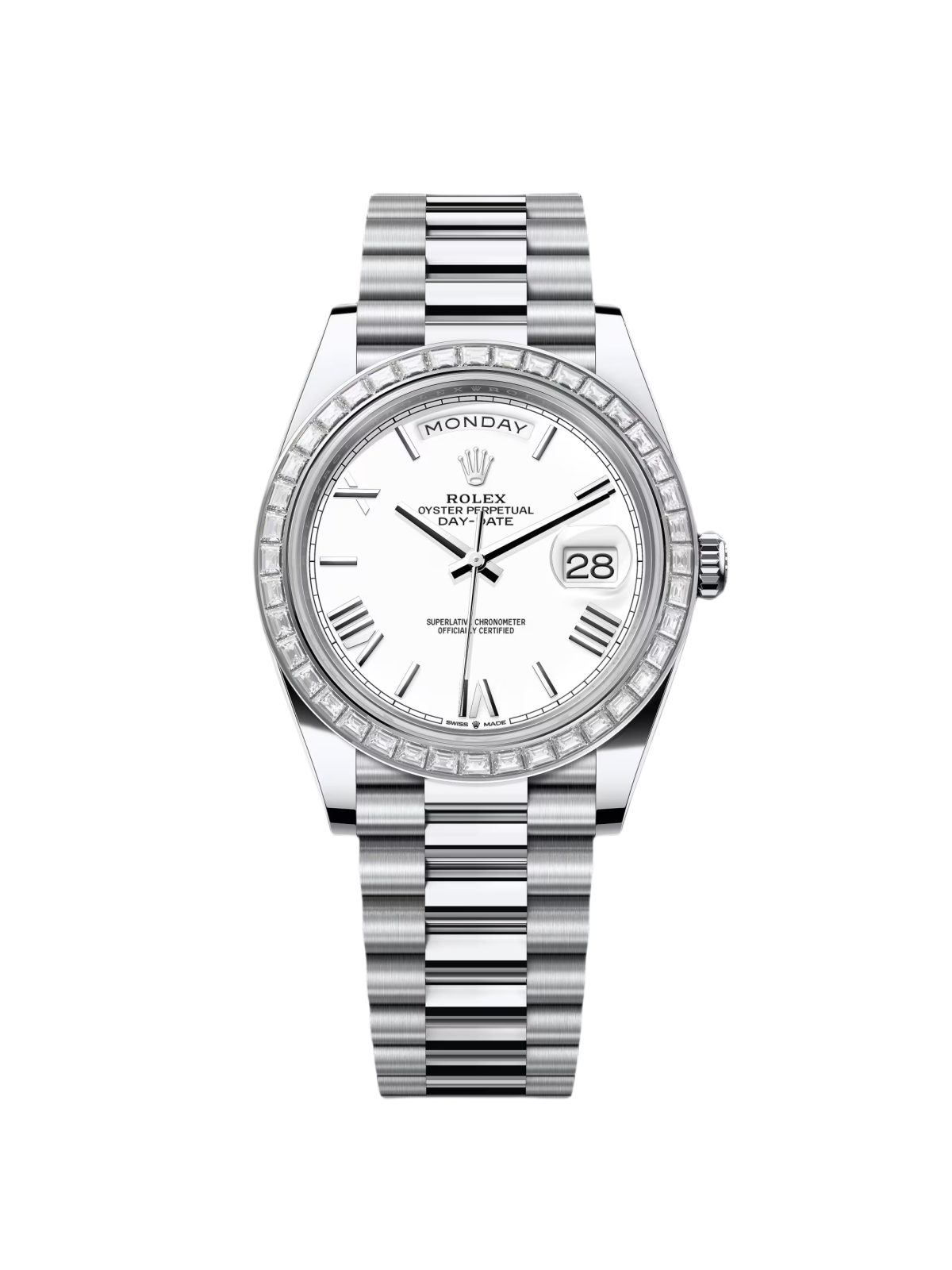 [Super Clone]RLX Day-Date 40mm 228396TBR-0018 White Roman Dial