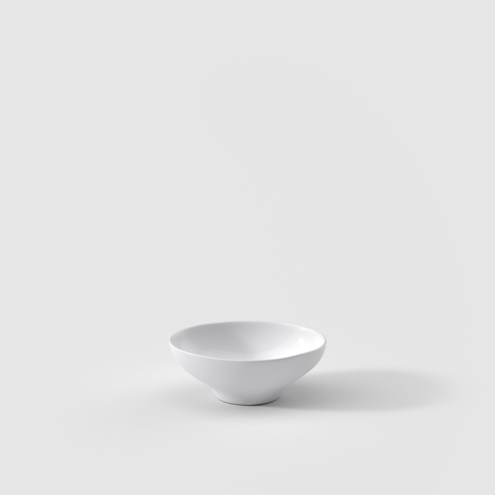 Modern Grace Dipping bowl - White, 0.6 oz, Premium Bone Porcelain