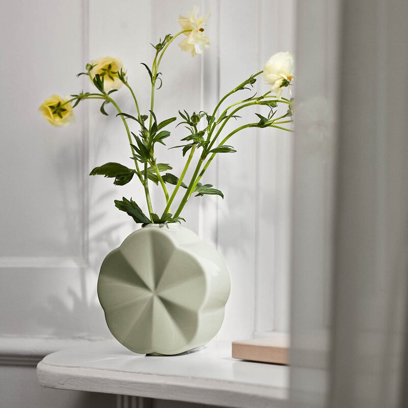 Flower vase åkervindel 14 cm grønn
