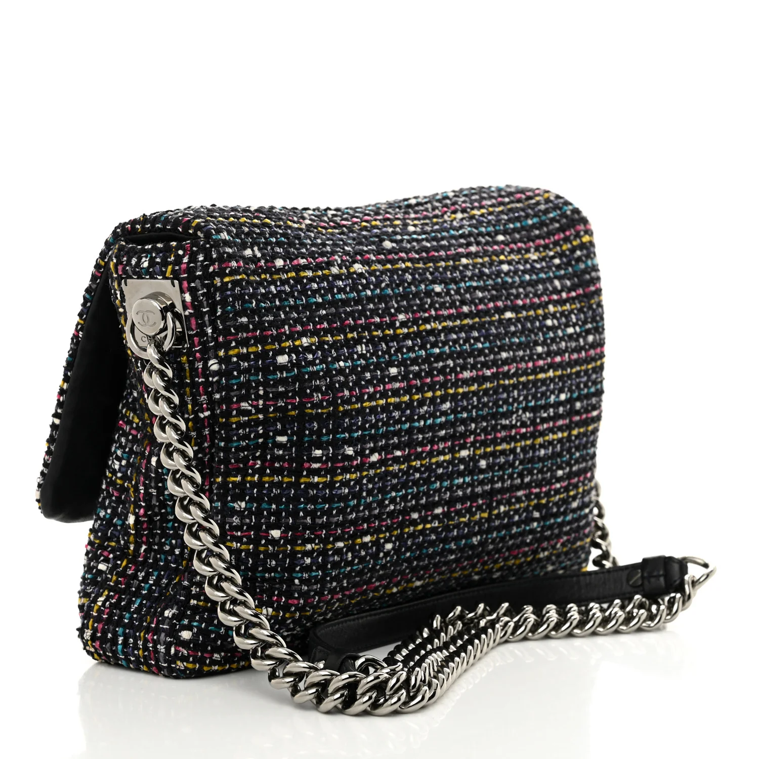 Tweed Small Messenger Flap Navy