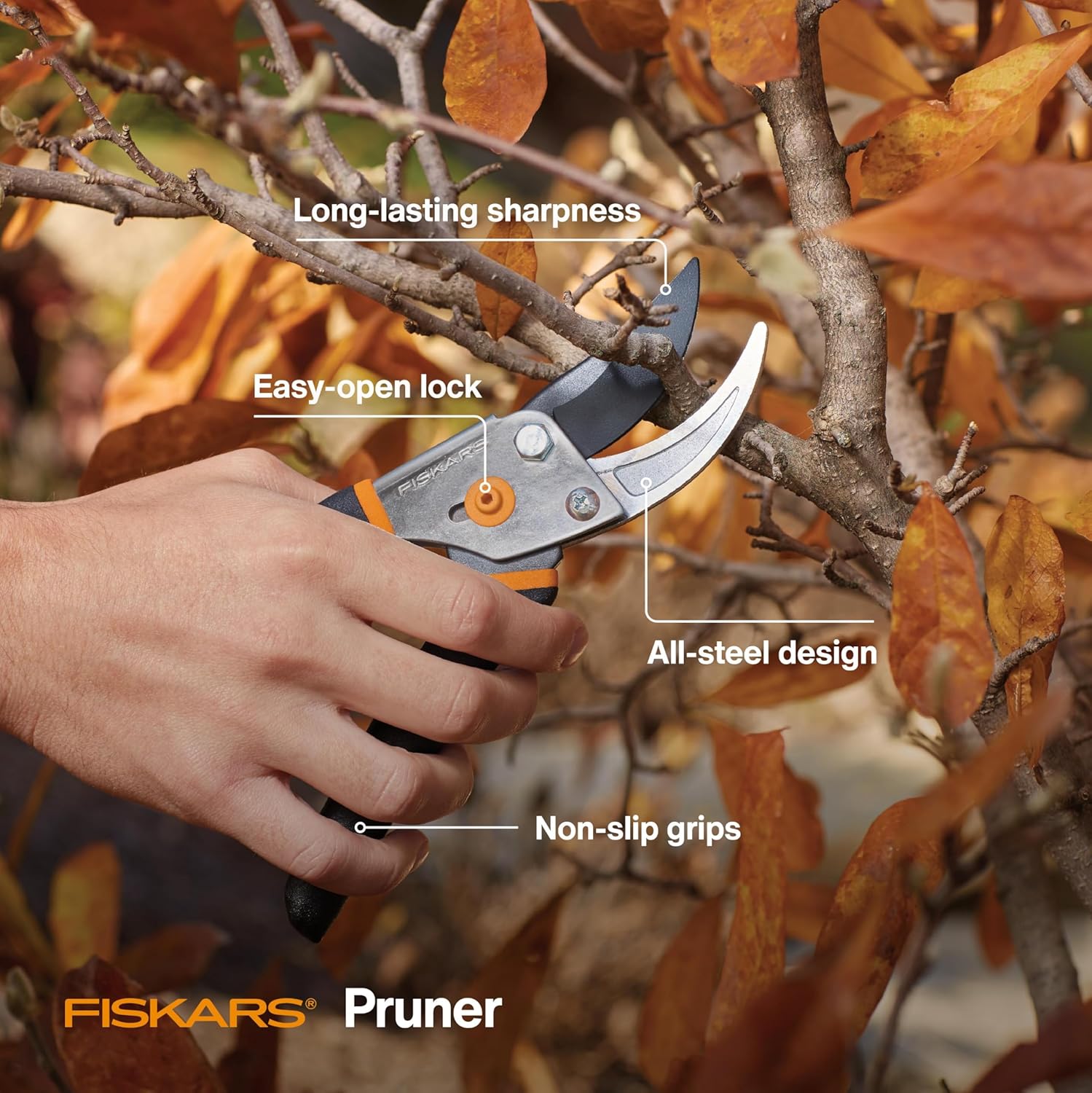 Fiskars Bypass Pruning Shears, 5/8