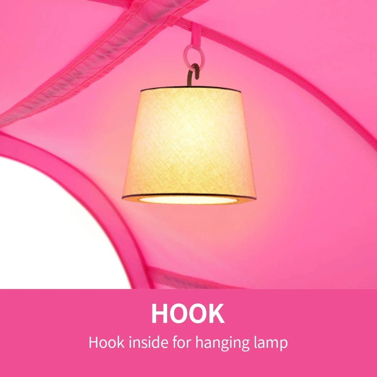 Bed Tent Pop Up Canopy Full Pink - Image 6