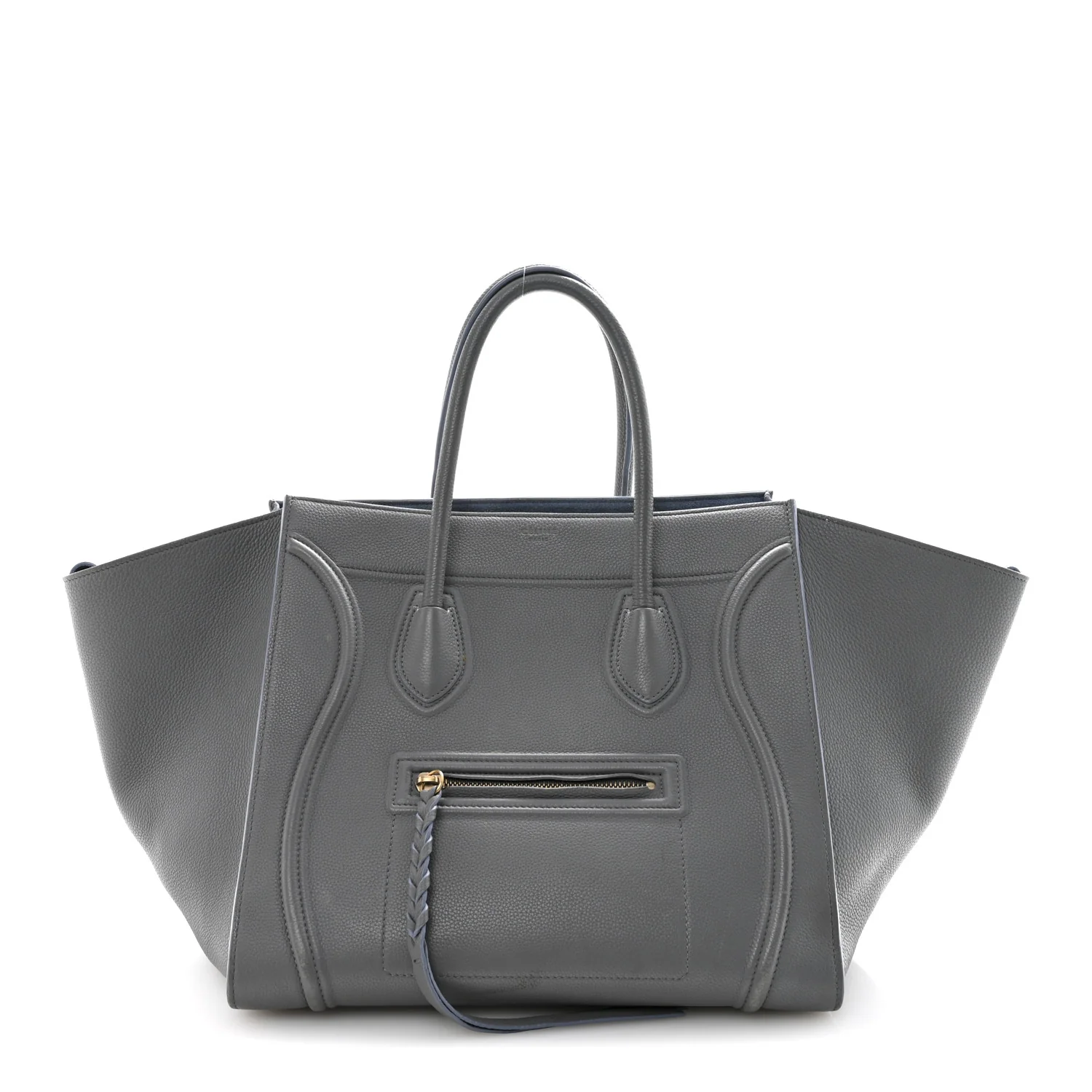 Baby Grained Calfskin Medium Phantom Luggage Kohl