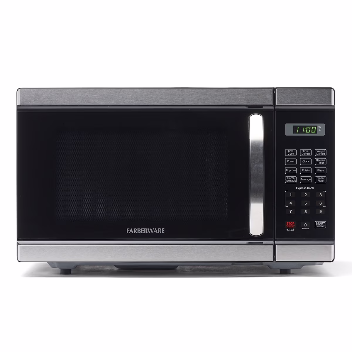 Countertop Microwave Oven with LED Lighting Child Lock, 0.7 Cu Ft Black(Stainless)