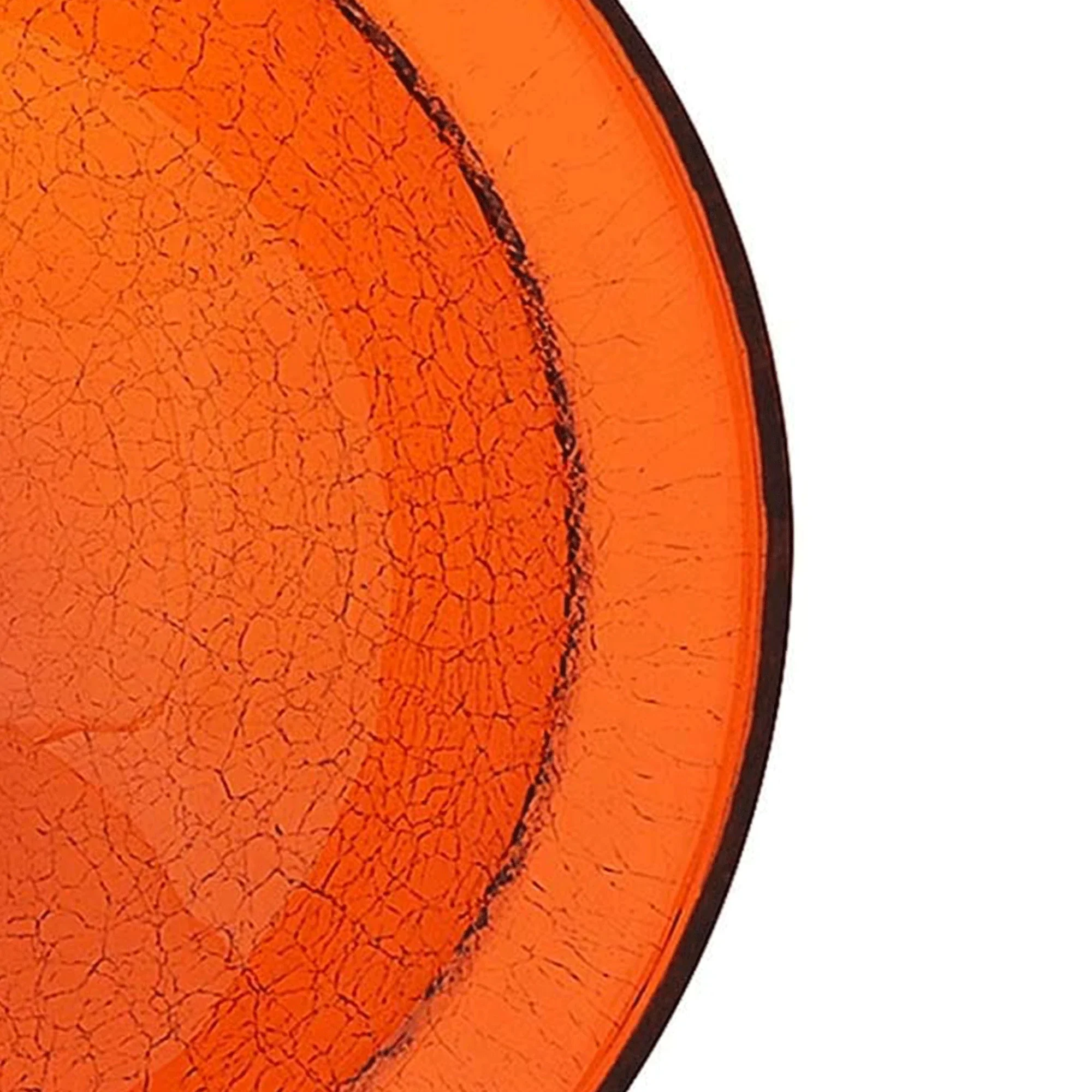 Achla Designs Hand Blown Crackle Glass Garden Birdbath w/ Tripod, Mandarin