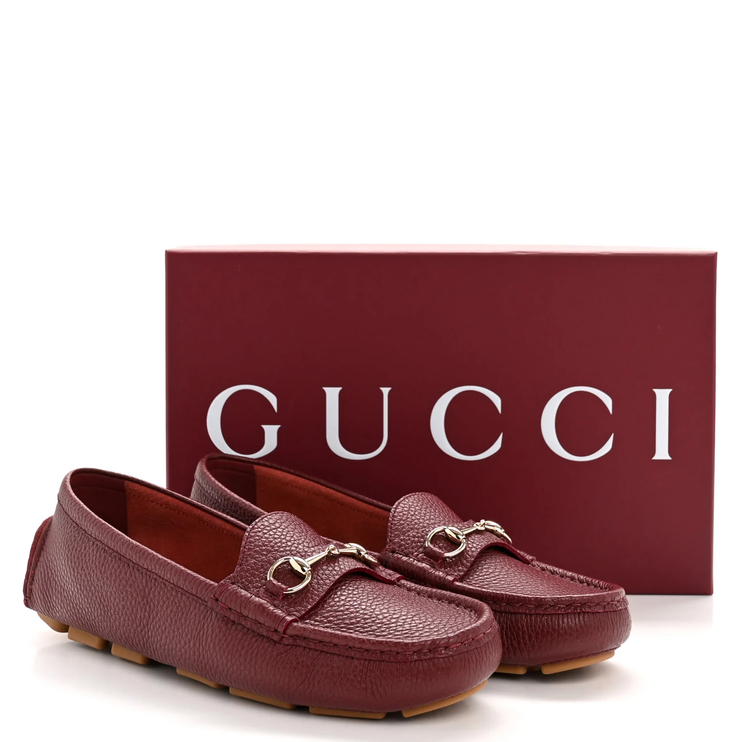 Soft Clove Calfskin Womens Horsebit Driver Loafers 40 Rosso Ancora
