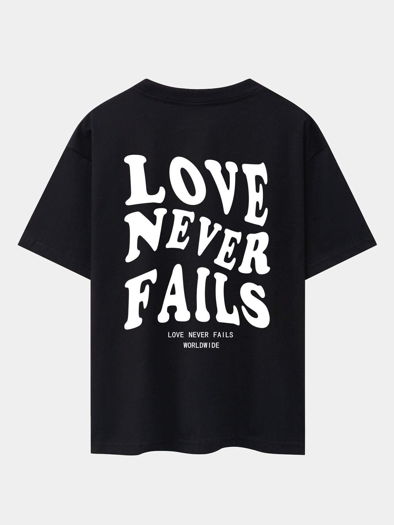 T-shirt oversize à imprimé slogan au dos et épaules tombantes