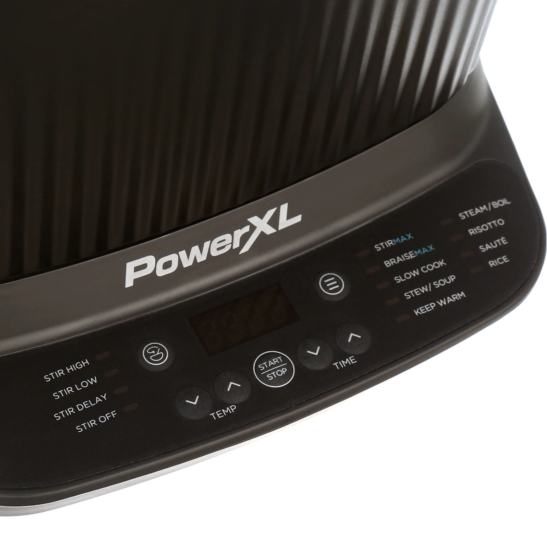 Power XL Stirmax 7.5 Qt Multi - Cooker with Auto Stir/Shred Paddle and 9 Presets, Matte Black