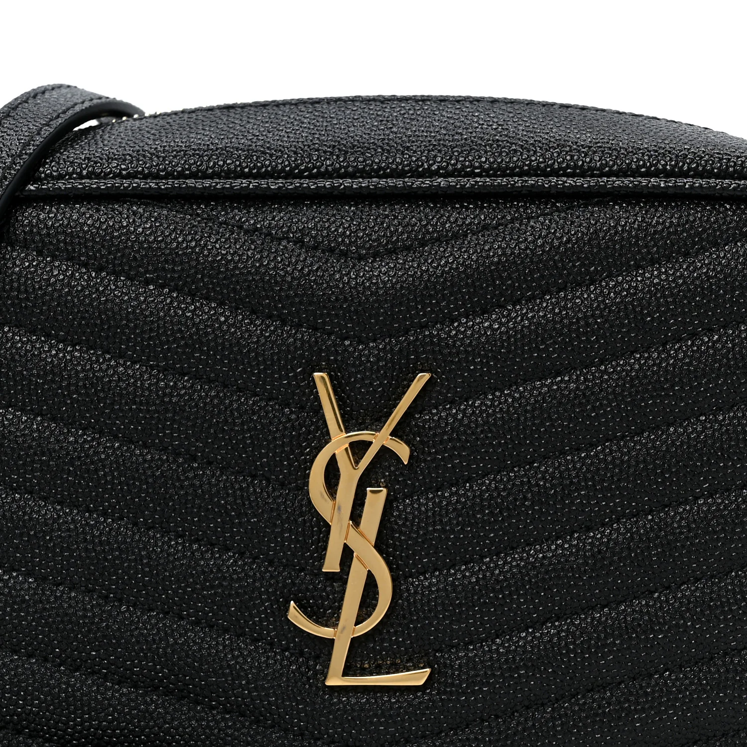 Grain De Poudre Matelasse Monogram Mini Lou Camera Bag Black