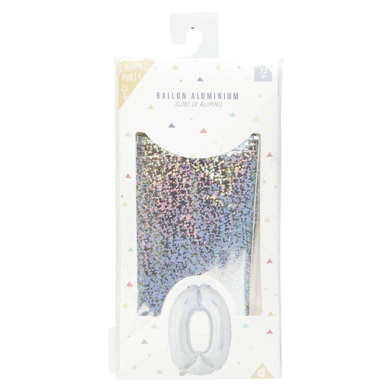 Ballon chiffre 0 aluminium