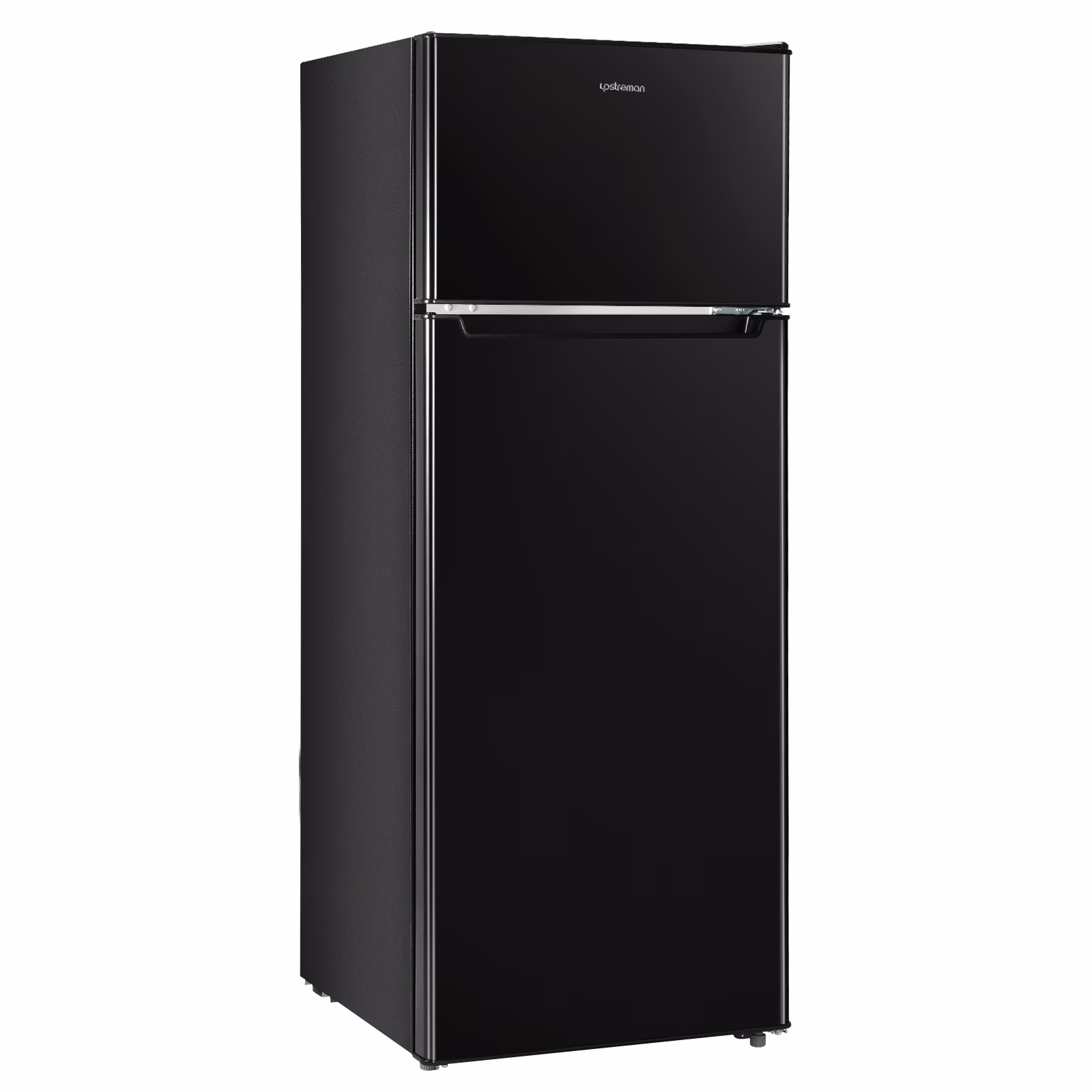 7.7 Cu.ft Top Freezer Refrigerator, Two Door Refrigerator Large Capacity with Adjustable Thermostat and Reversible Door, BD75 Black(Black)