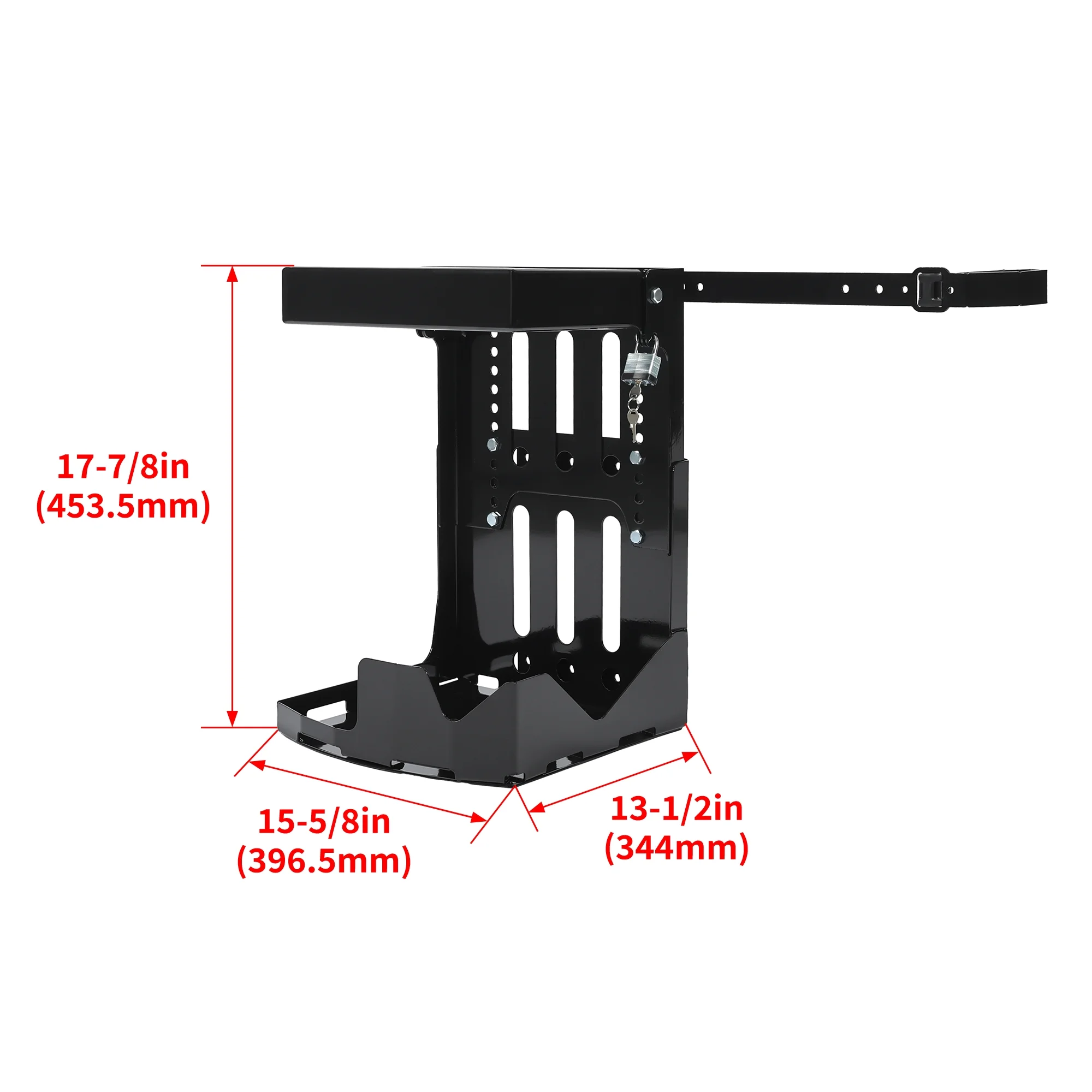 Backpack Blower Rack Holder with Lock Fit for Backpack Leaf Blowers Fit for Open and Enclosed Landscape Trailer Truck Adjustable - Image 4