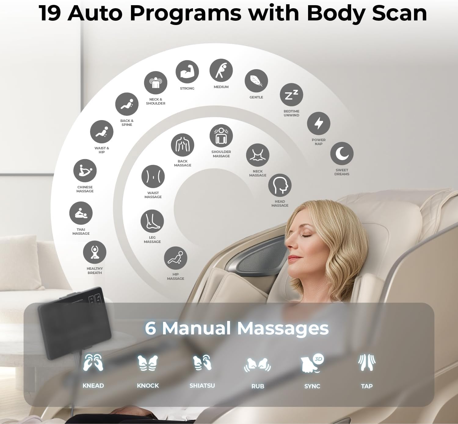 Osaki 4D Achilles l 360 Rotating Footrest l Full Body Massage Chair l Zero Gravity l 360 Kenading Calfrest l Lumbar Heating l Touchscreen Controller l Auto Body Scan l Bluetooth Speaker (Brown)