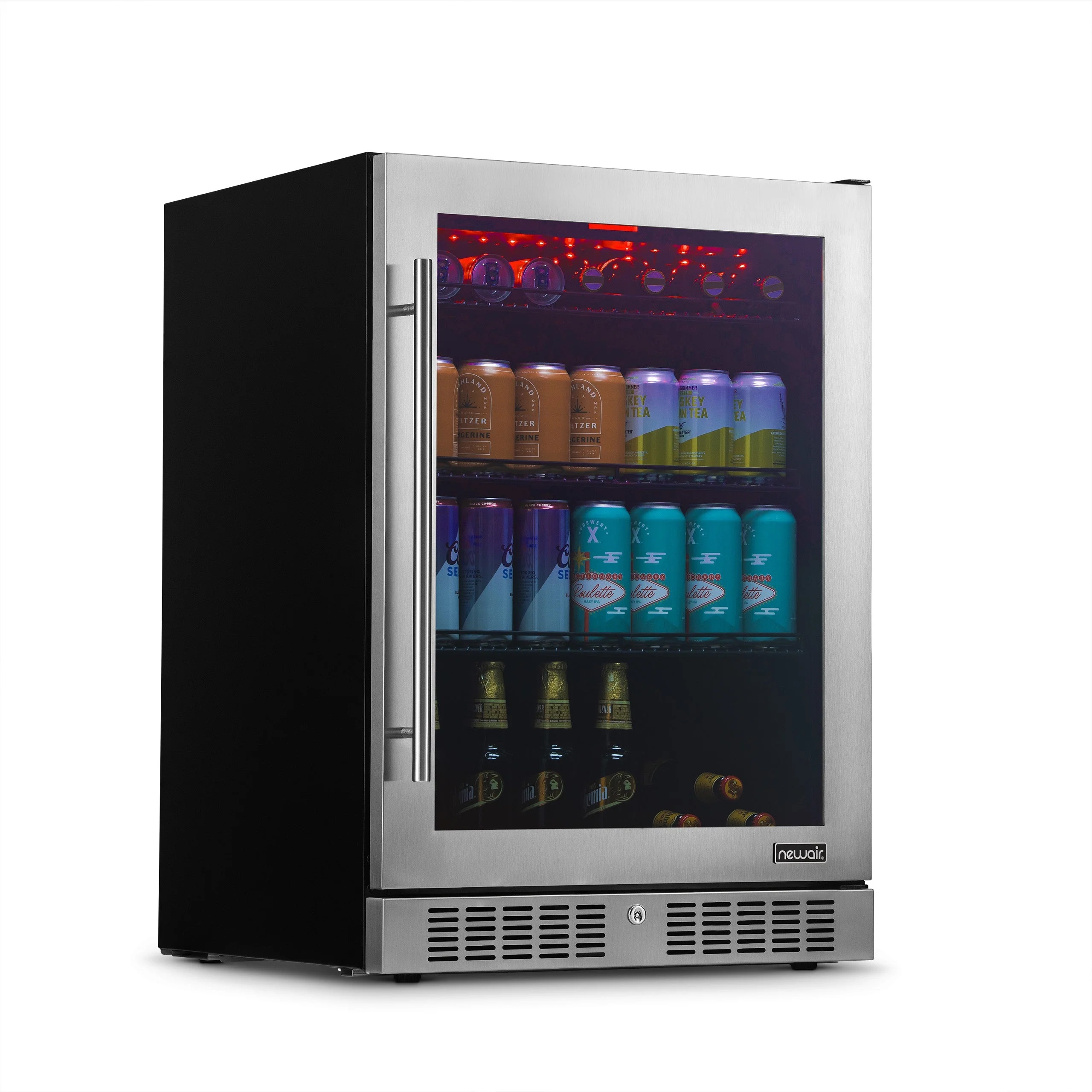 Newair 224-Can Built-In Stainless Steel Beverage Fridge - 24