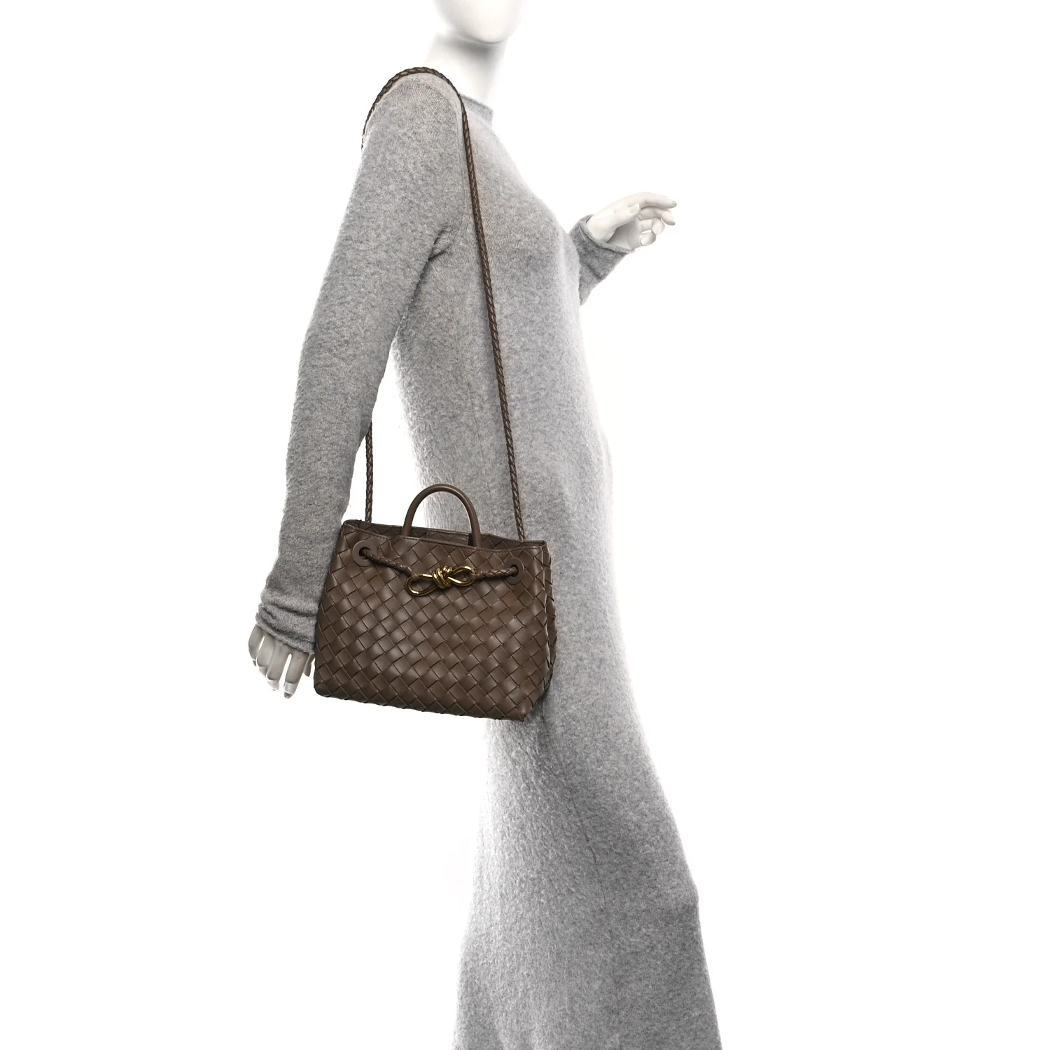 Nappa Intrecciato Small Andiamo Shoulder Bag Pinecone