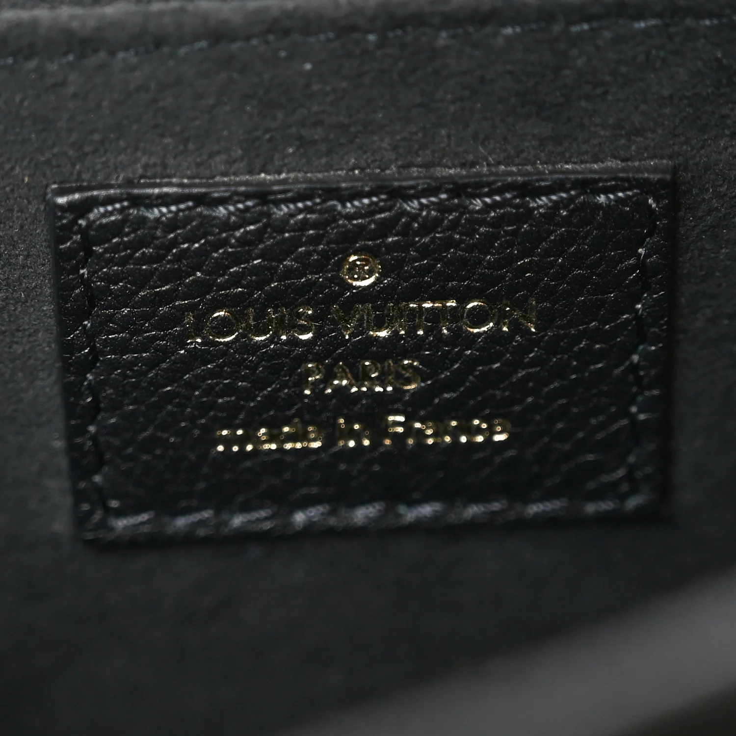 Grained Calfskin Lockme Chain Bag PM Black