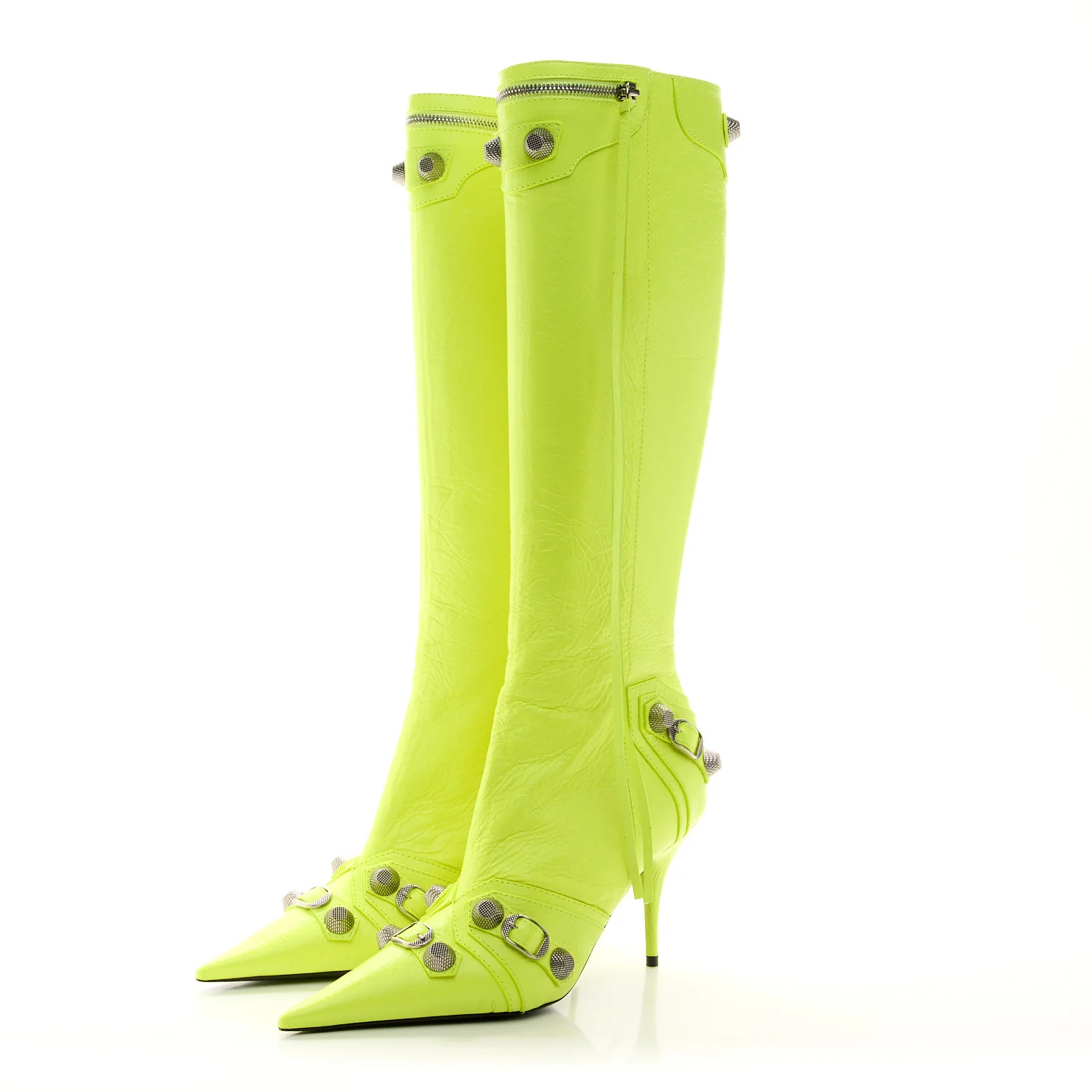 Agneau Arena Cagole 90mm Boots 39 Fluo Yellow