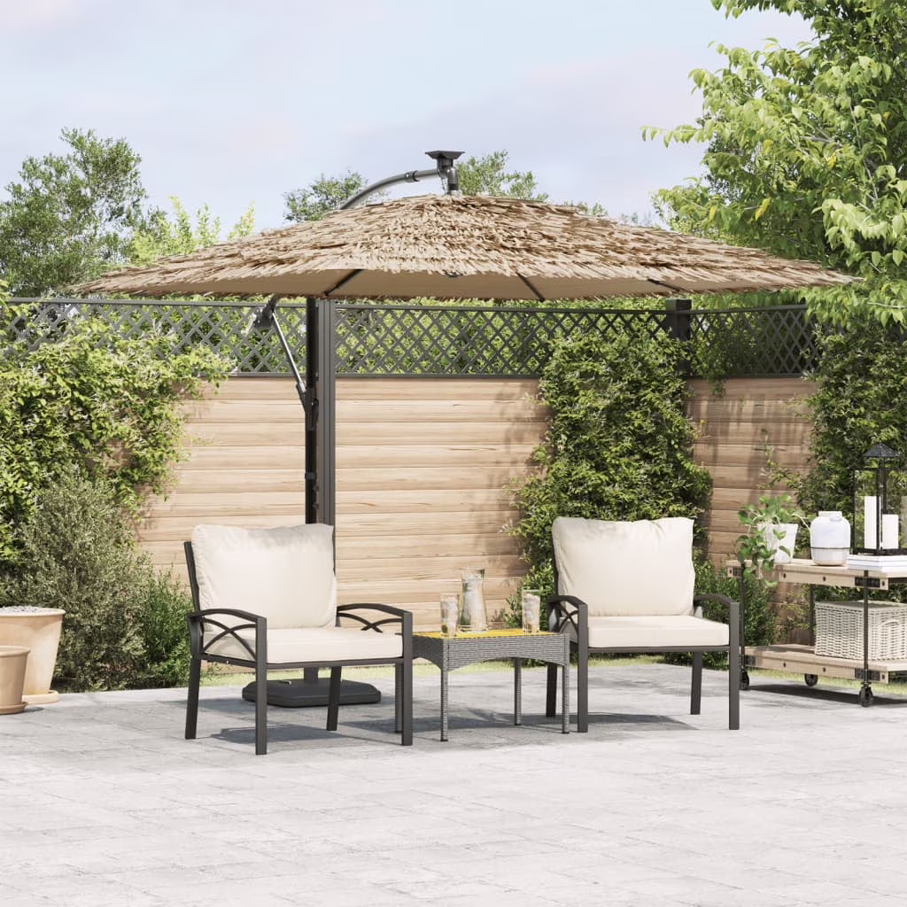 vidaXL Garden Parasol with Steel Pole Umbrella Sunshade Outdoor Patio Beach
