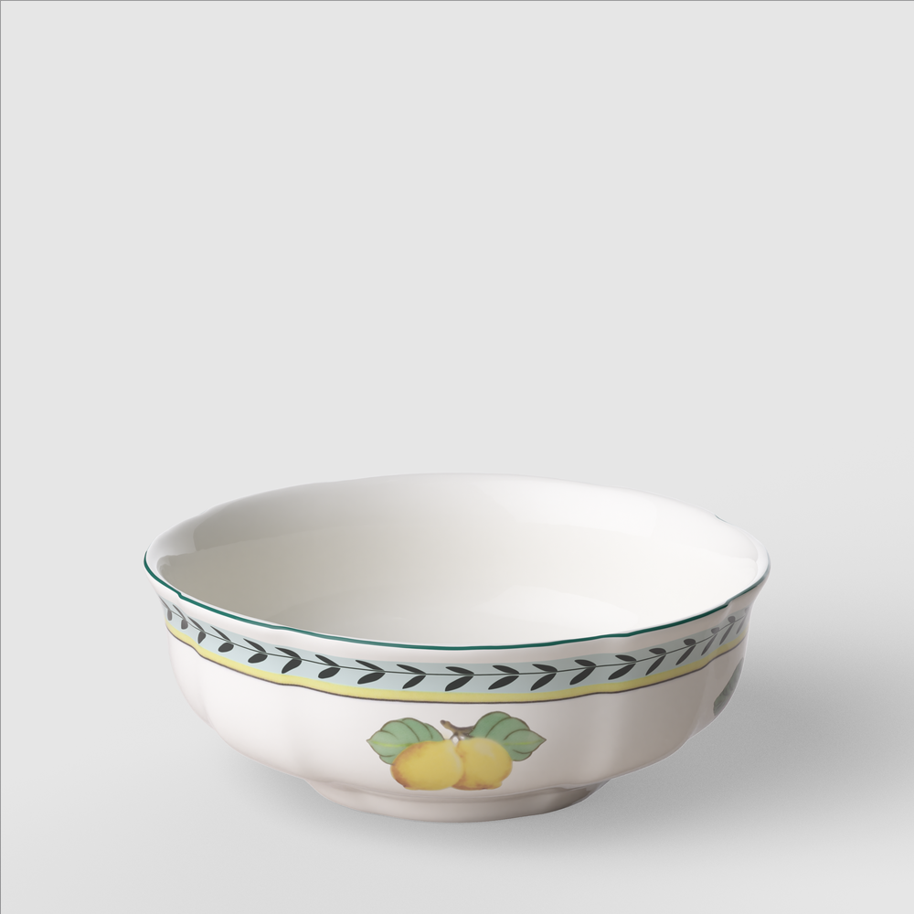 French Garden Appetizer/ Dessert Bowl - Multi-colored, 11.9 oz, Premium Porcelain