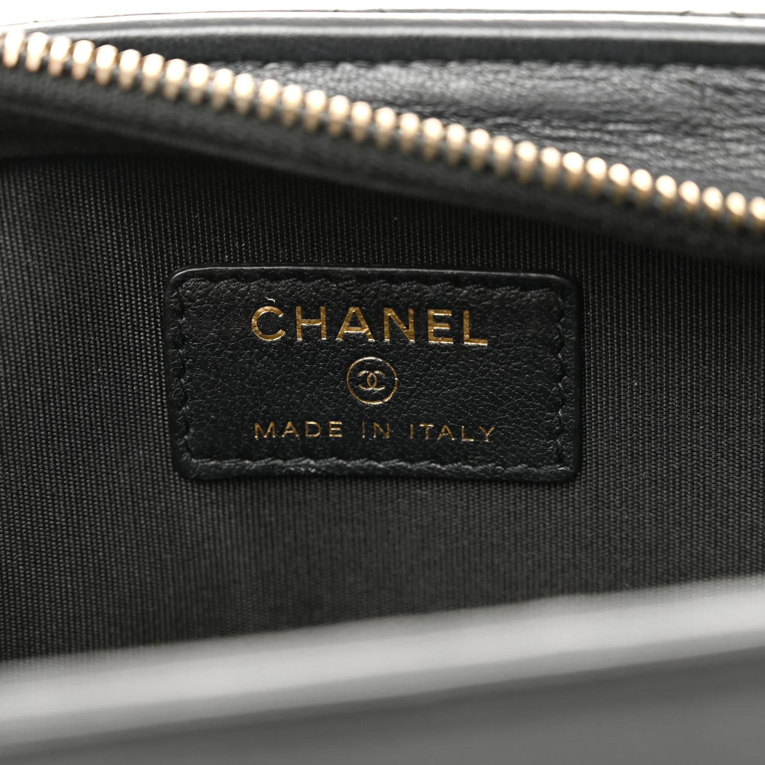 Lambskin Quilted Square Front Pocket Clutch With Chain Black