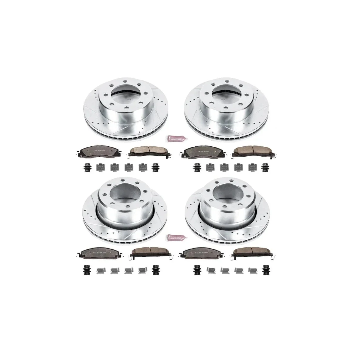Front Z36 Truck Carbon-fiber Ceramic Brake Pad and Drilled & Slotted Rotor Kit