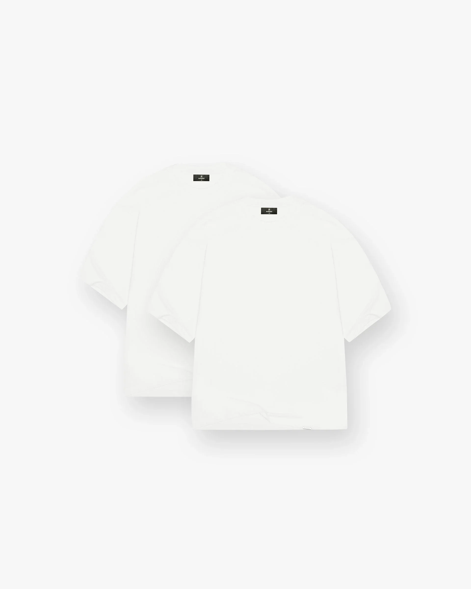 2 x Initial Boxy T-Shirt - Flat White