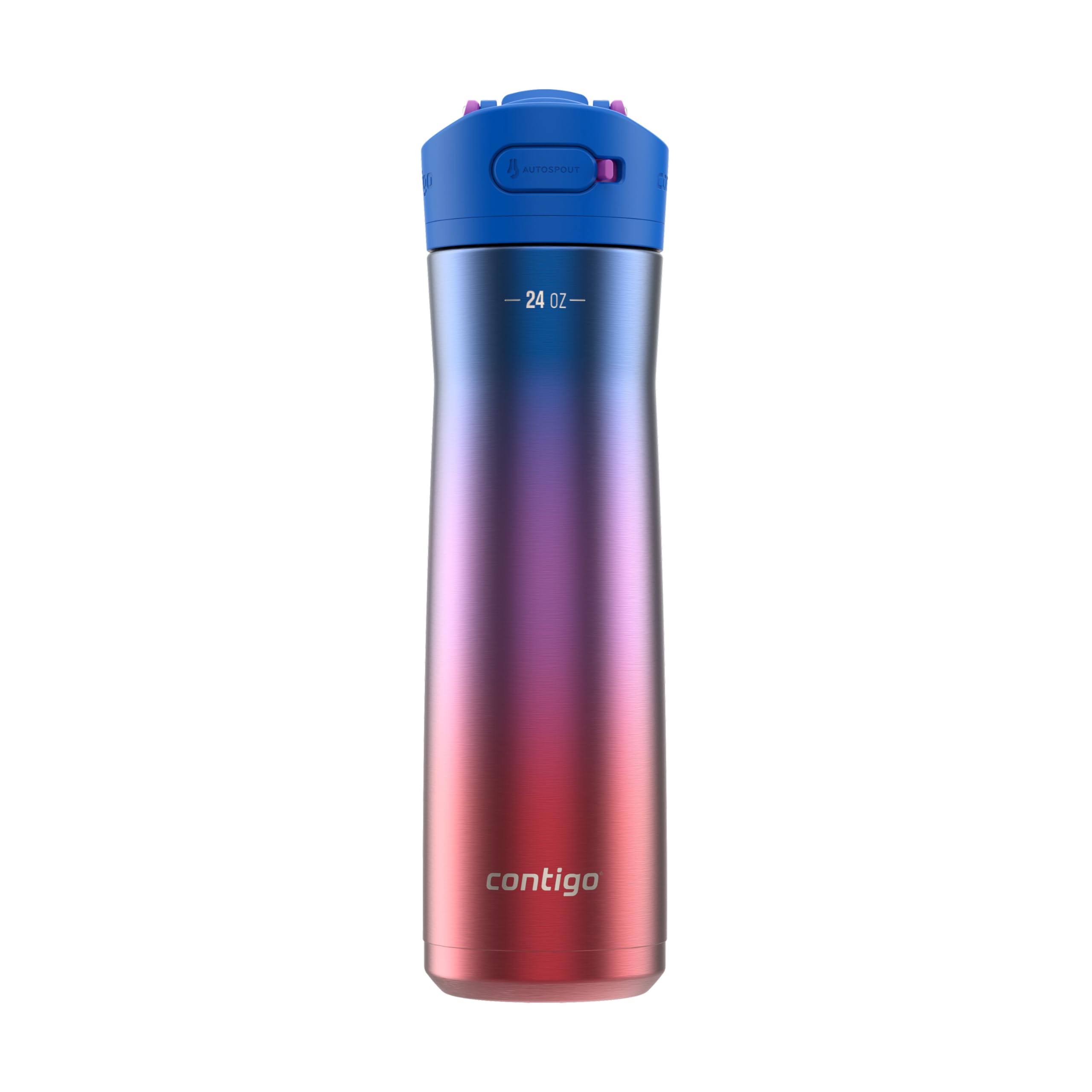 Contigo Ashland Chill Stainless Steel Water Bottle with Leakproof Lid & Straw, Water Bottle with Handle Keeps Drinks Cold for 24hrs & Hot for 6hrs,