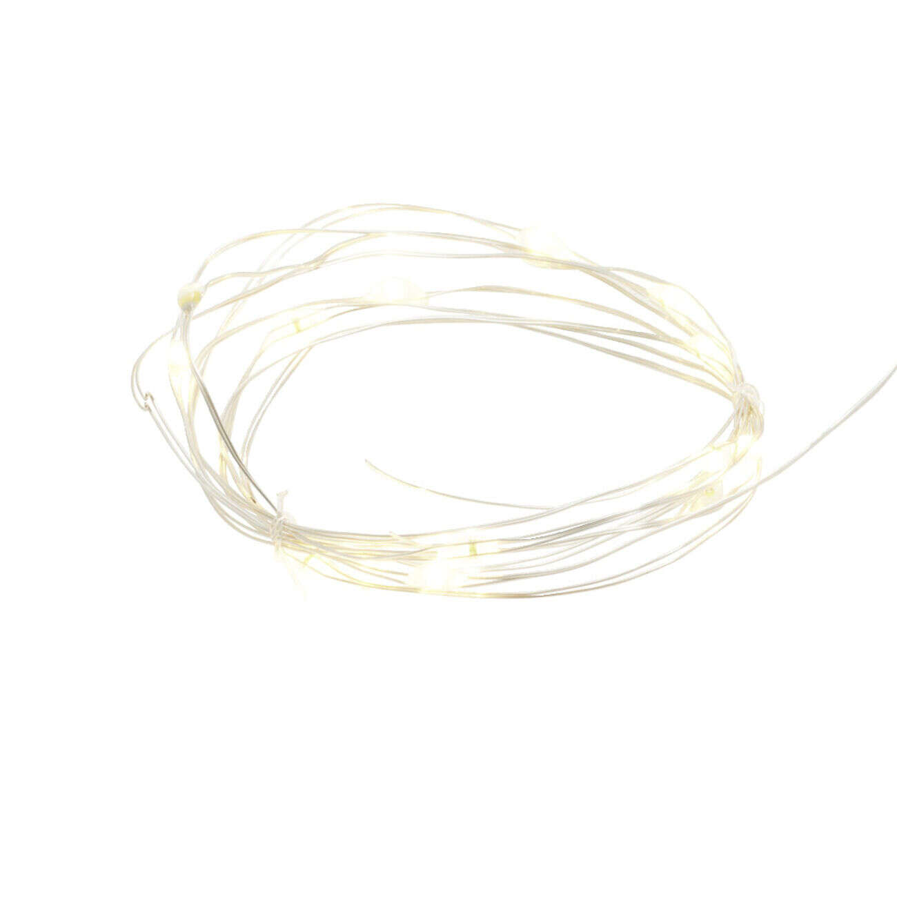 Guirlande lumineuse à piles 15LED blanc chaud 1,7m