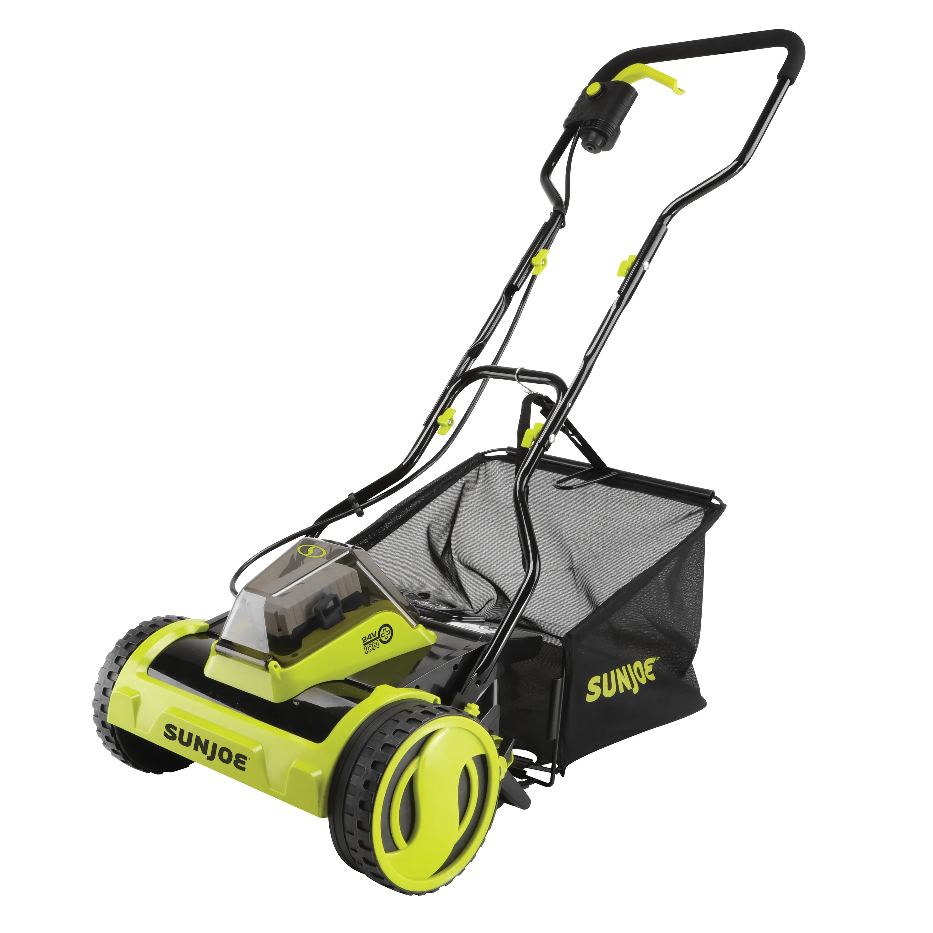24V Cordless 15-inch Push Reel Lawn Mower, 4-Position, 4.0-Ah Battery Charger(4 Amps) - Image 9