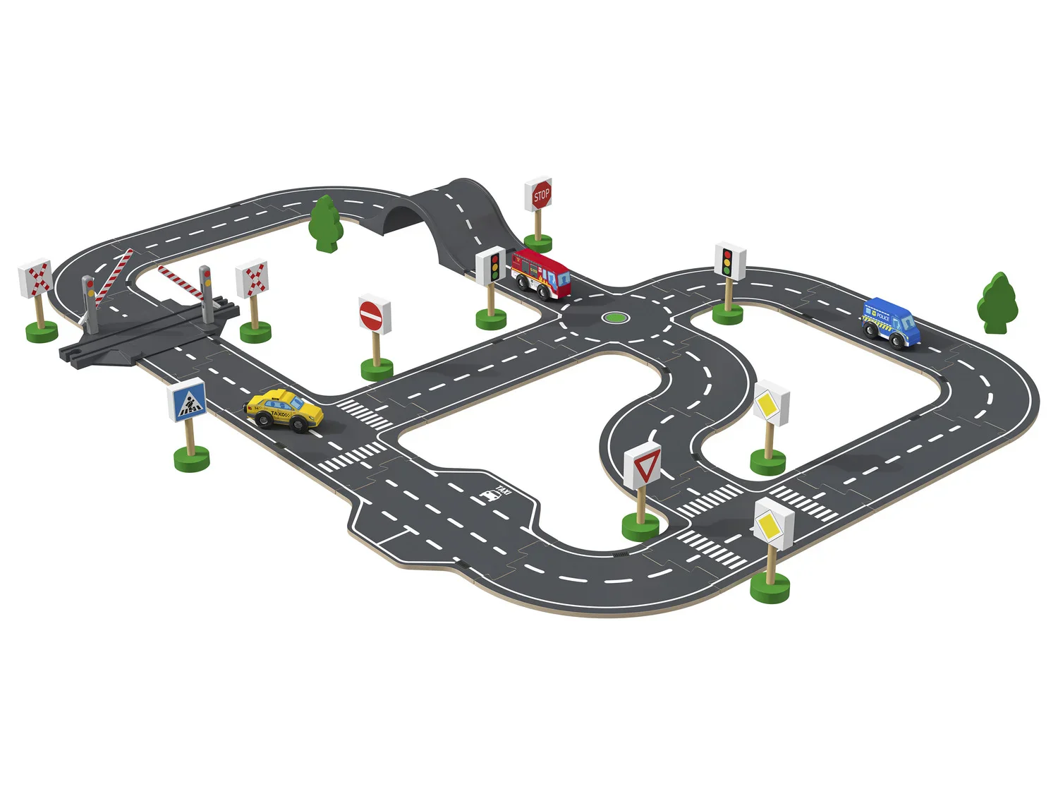 Playtive Set de circuit en bois