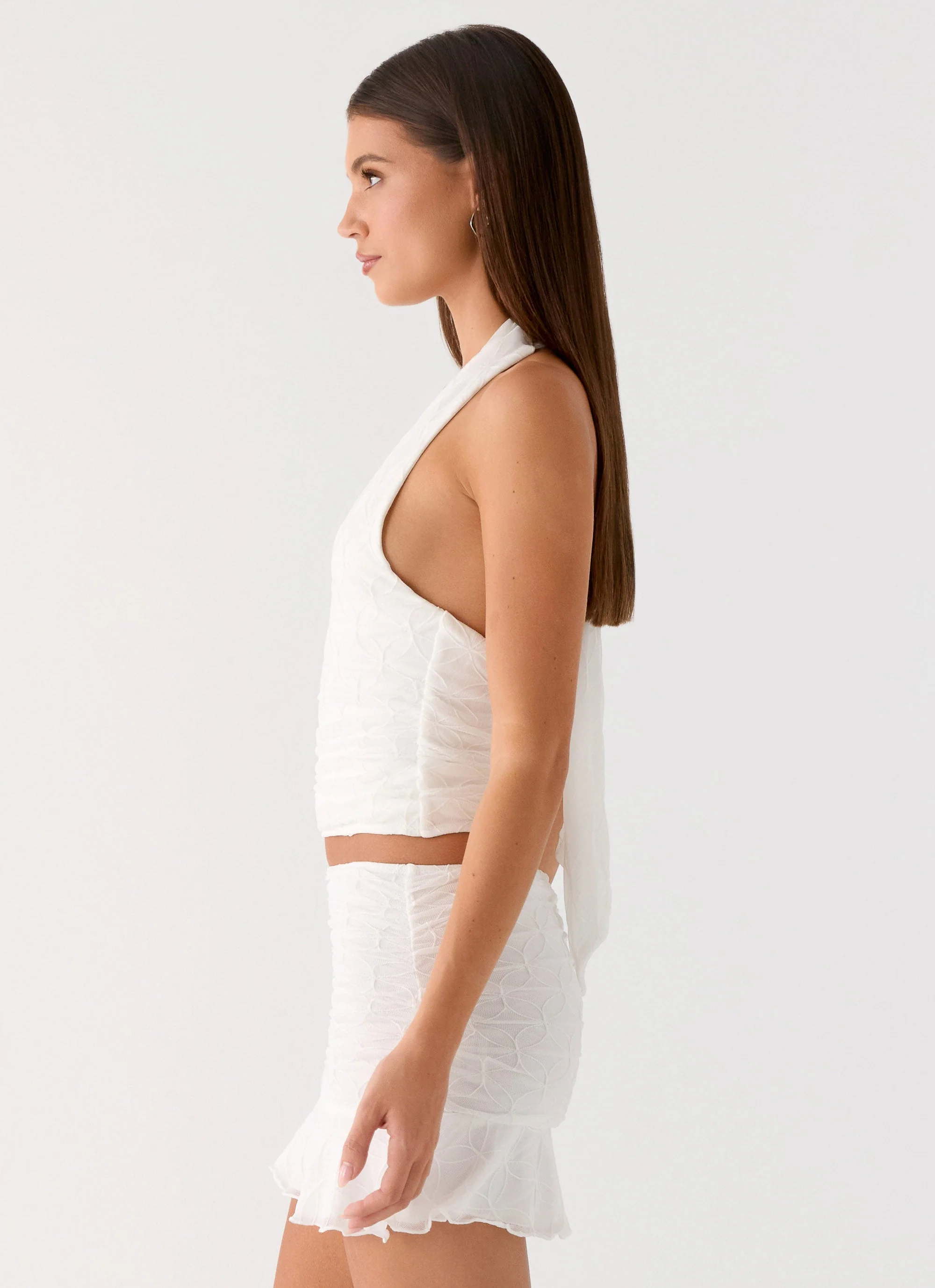 Lavena Halter Top - White