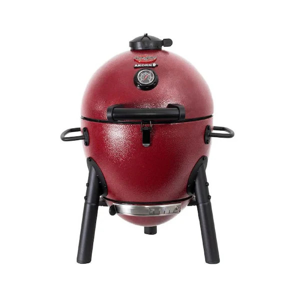Akorn Jr. 14 In. Portable Kamado Charcoal Grill in Red