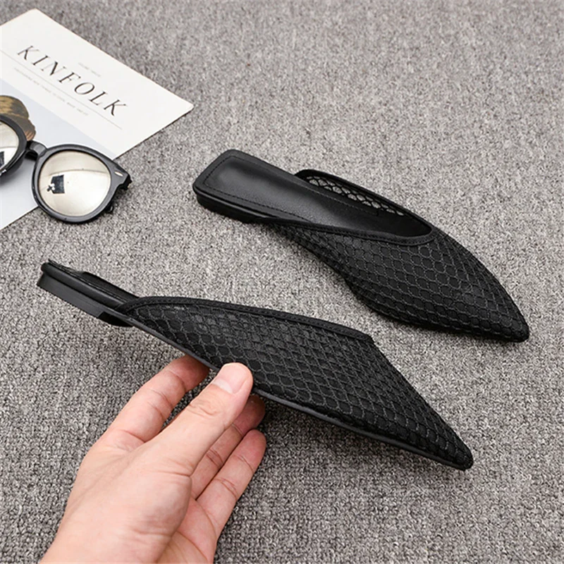 Sophie Paris | Mules plates en maille pour femmes