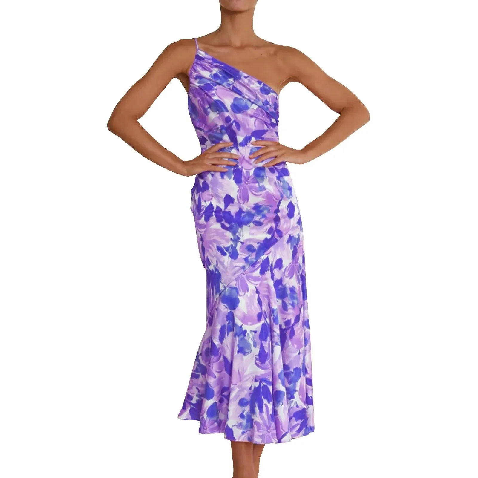 Sophie Paris | Robe asymétrique fluide à imprimé floral