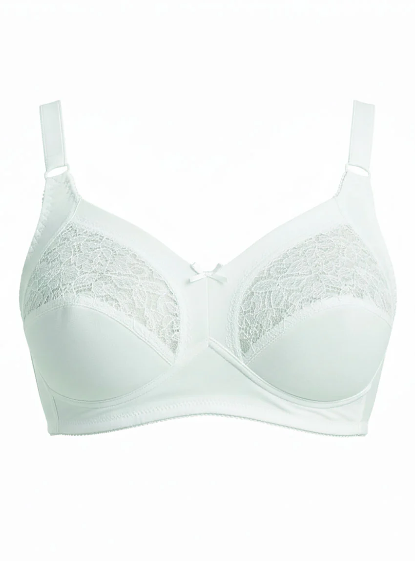 Soutien-gorge sans armatures en coton blanc